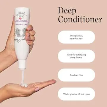 Rizos Curls Wash Day Bundle, Hydrating Shampoo & Deep Conditioner Bundle, Gently Cleanse and Hydrate Curly Hair, Moisturize Scalp & Hair, Clean & Natural Ingredients for all Hair Types 1a - 4c