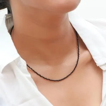 Shop Gempires Black Spinel Choker Necklace for Women