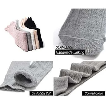 EPEIUS 5 Pair Pack Little Girls Boys Seamless Uniform Knee High Socks Kids Girls Tube Ruffled Stockings for 3-5 Years,White/Black/Grey/Pink/Beige