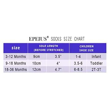 EPEIUS 5 Pair Pack Little Girls Boys Seamless Uniform Knee High Socks Kids Girls Tube Ruffled Stockings for 3-5 Years,White/Black/Grey/Pink/Beige