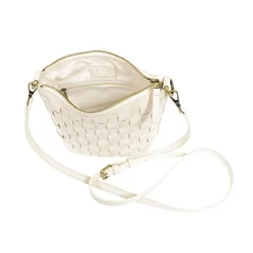 Joy Susan Maci Vegan Leather Crossbody Bag White Stylish