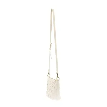 Joy Susan Maci Vegan Leather Crossbody Bag White Stylish