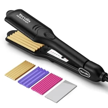 Terviiix Hair Crimper with 4 Interchangeable Plates