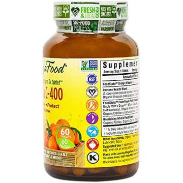 MegaFood, Ultra C-400, Supports Immune and Cellular Health, Antioxidant Vitamin C Supplement, Gluten...