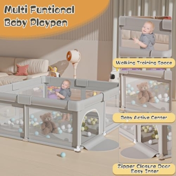 Hiaksedt Eco-Friendly Baby Playpen 50x50 Inch Safe and Spacious