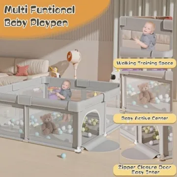 Hiaksedt Eco-Friendly Baby Playpen 50x50 Inch Safe and Spacious