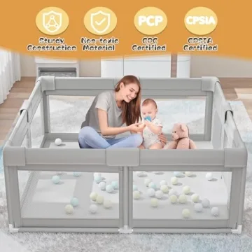 Hiaksedt Eco-Friendly Baby Playpen 50x50 Inch Safe and Spacious