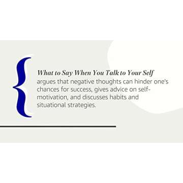 What to Say When You Talk to Your Self