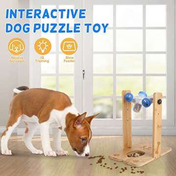Dog Puzzle Toys | Interactive Dog Toy for Large Medium Small Dogs | Dog Treat Dispenser for IQ Train...
