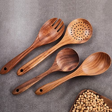 Durable Gudamaye Teak Wooden Utensils Set for Cooking