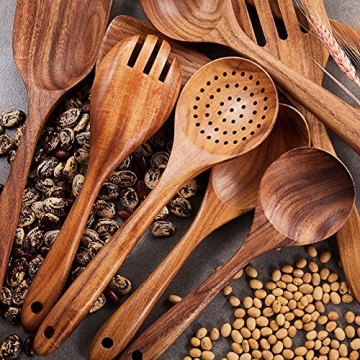 Durable Gudamaye Teak Wooden Utensils Set for Cooking