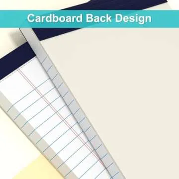 MuiAng Legal Pads 5" x 8" College Ruled Small Legal Note Pads, 80gsm/21lb White Lined Paper, 30 Sheets per Notepad, 6 Pads per Pack, Perforated To Do List Writing Pads for Versatile Use