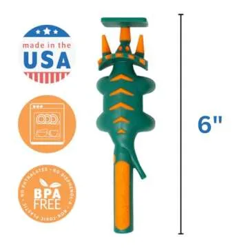 Constructive Eating - Toddler Dinosaur Utensils Made in USA - Silverware for Toddlers - Utensils for Kids - Constructive Eating Utensil Set