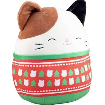 Squishmallows Original 10-Inch Cam The Cat - Official Jazwares Christmas Plush - Collectible Soft & ...