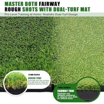 BIRDIEBLAST Premium Golf Hitting Mat - Versatile Indoor & Outdoor Training Tool