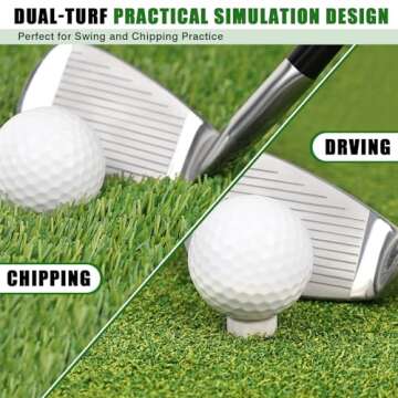 BIRDIEBLAST Premium Golf Mat for Indoor and Outdoor Use