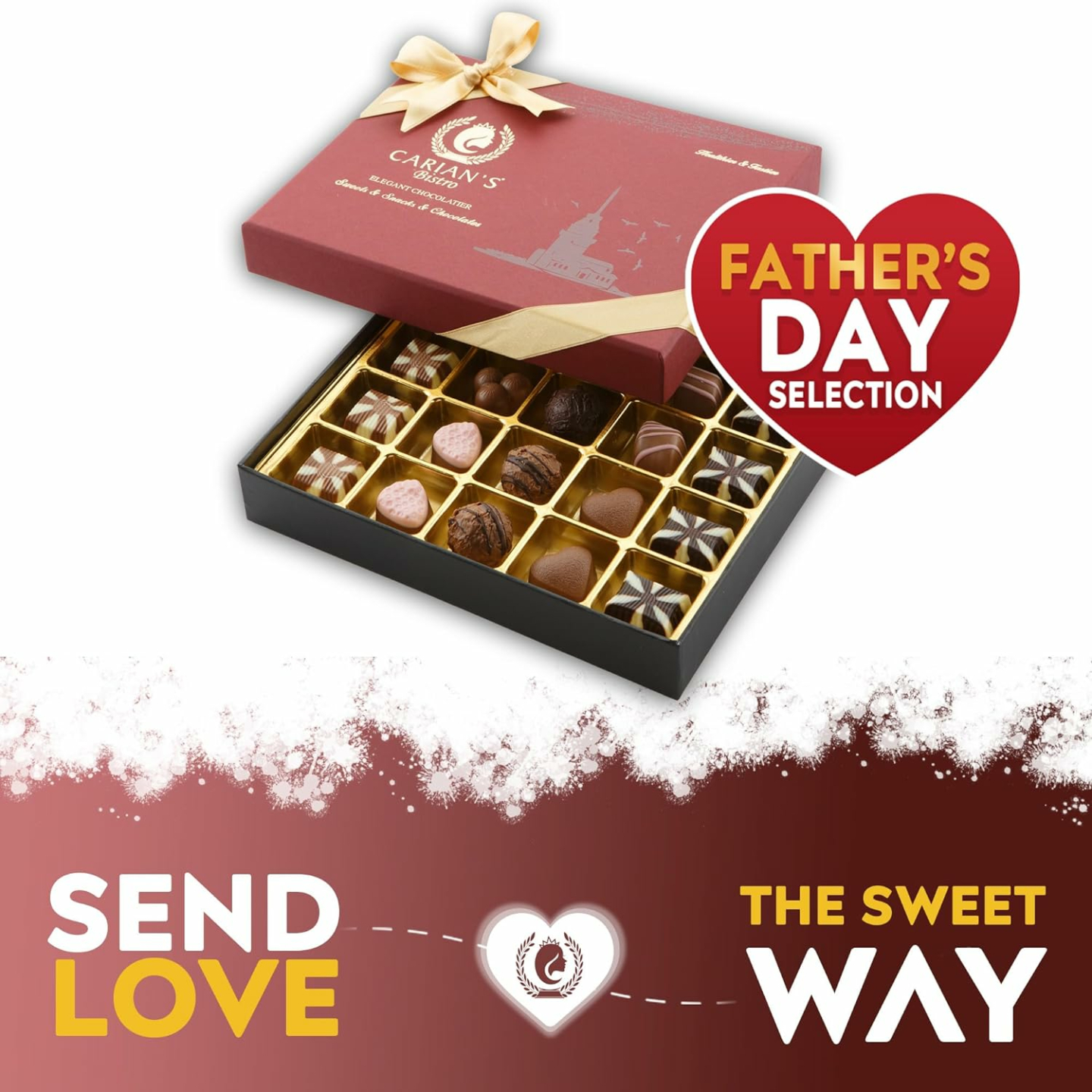 CARIANS Luxury Chocolate Gift Box - 20 Premium Pieces