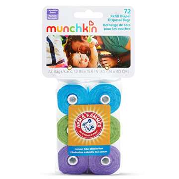 Munchkin® Arm & Hammer Diaper Bag Refills, 6 Pack, 72 Bags