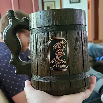 WildMugs Lord Rings Green Dragon Beer Mug - Unique Tankard