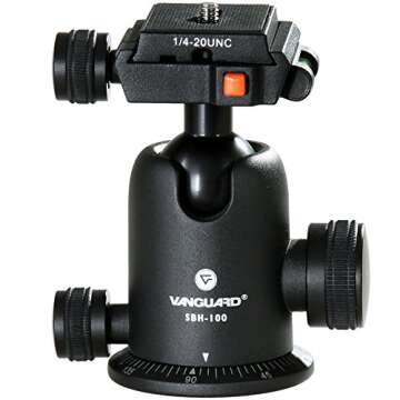 Vanguard Alta Pro 263AB 100 Aluminum Tripod with SBH-100 Ball Head for Sony, Nikon, Canon DSLR Cameras, Black