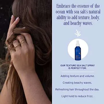 Captain Blankenship Texture Sea Salt Hair Spray | Adds Volume, Texture & Natural Waves | Color-Safe, Organic, Sulfate-Free, Vegan Haircare - 2 oz