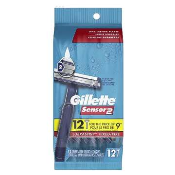 Gillette Sensor2 Fixed Men's Disposable Razor - 36 Count Pack