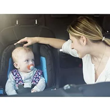 Baby Car Seat Belt Covers, Floral Stroller Seat Strap Covers, Car Seat Straps Shoulder Pads for Girls Boys, Minky Seat Belt Protectors for Car Seats/Pushchair, for Kids Newborn Infants Toddlers