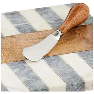 Black White Marble Serving Board Set for Elegant Entertaining