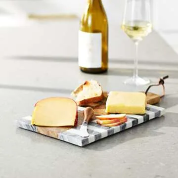 Black White Marble Serving Board Set for Elegant Entertaining