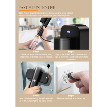 Portable Handheld Clothes Steamer with 15s Heat Up