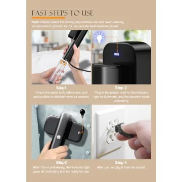 Portable Handheld Clothes Steamer with 15s Heat Up