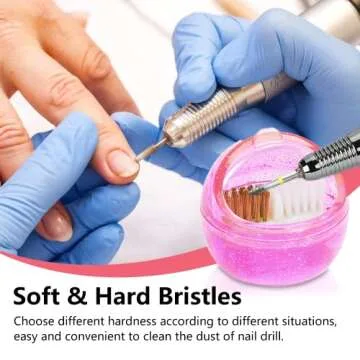 Watris Veiyi Nail Drill Bit Cleaner Brush Box - Compact, Durable & Practical