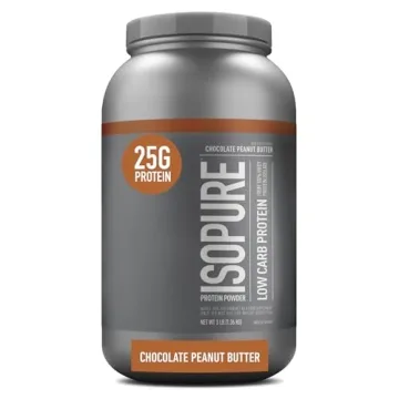 Isopure Low Carb 100% Pure Whey Isolate Protein Powder, Lactose Free, Gluten Free, With Vitamins, Ch...