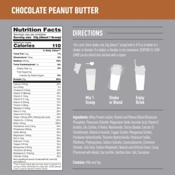 Delicious Isopure Low Carb Protein Powder Chocolate Peanut Butter