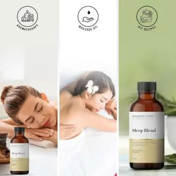 Majestic Pure Sleep Essential Oil for Sleep | 100% Pure Oil for Peace Sleep, Relaxing, Stress Relief | Orange, Eucalyptus, Peppermint Essential Oil for Diffusers & Aromatherapy | 1oz