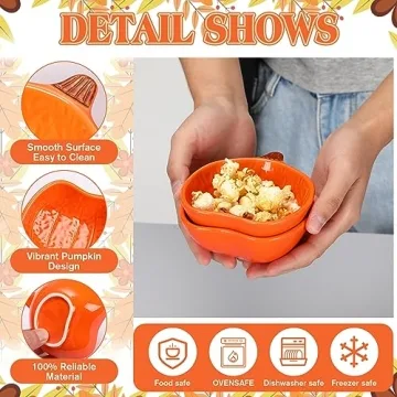 Norme 16-Pc Pumpkin Bowls for Thanksgiving Parties