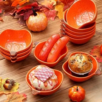 Norme 16-Pc Pumpkin Bowls for Thanksgiving Parties
