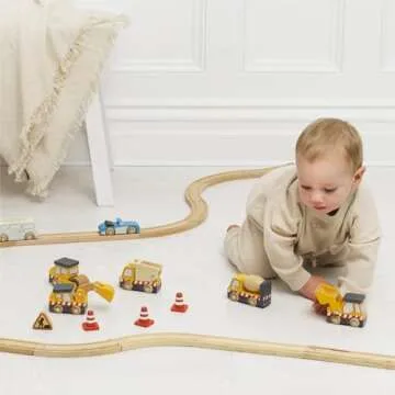 Le Toy Van Wooden Construction Vehicles Set for Kids