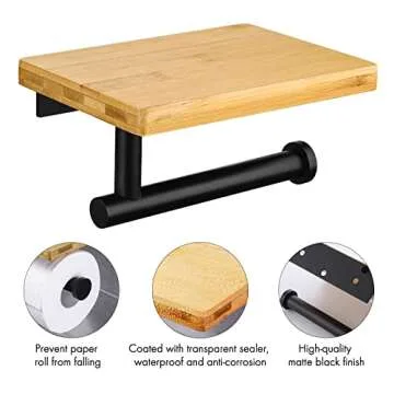 KES Stainless Steel Toilet Paper Holder with Shelf