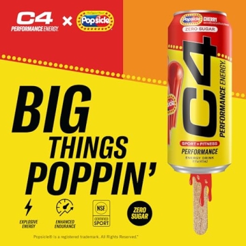 Cellucor C4 Cherry Popsicle Energy Drink 12 Pack