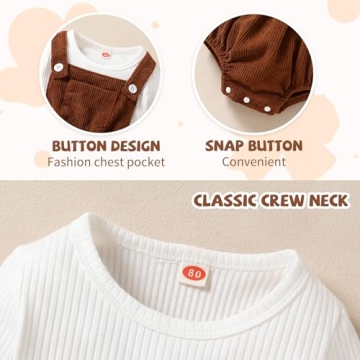 Cute Baby Girl Clothes for Fall with Bell Sleeve Romper