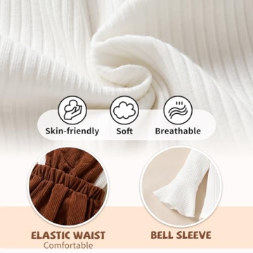 Cute Baby Girl Clothes for Fall with Bell Sleeve Romper