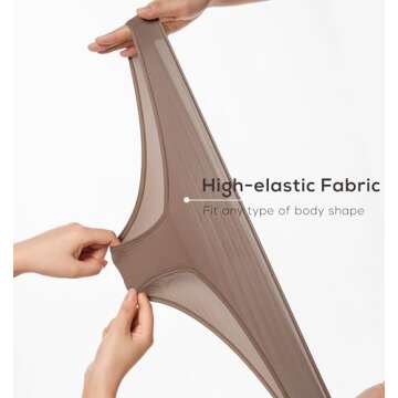 SOULVOR Magneticfit Cheeky Underwear for Women Bikini Stretchy High Cut Panties Sexy Tagless Briefs 3 Pack Brown Purple (3pack) X-Large