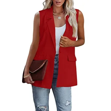 Stylish Cicy Bell Sleeveless Blazer Vest for Women