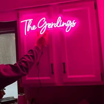 Goolsee Custom Neon Sign, Handmade Personalized Neon Lights for Wall Décor, Bedroom, Birthday, Wedding Party, Bar, Shop Logo, Custom LED Neon Signs Gifts for Girlfriend Family