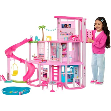 Barbie DreamHouse with 75+ Pieces & Pool Slide