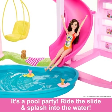 Barbie DreamHouse with 75+ Pieces & Pool Slide