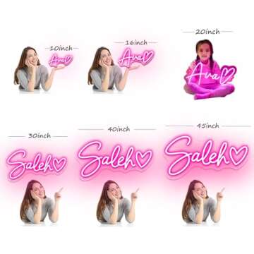 Custom Neon Signs, Neon Sign Customizable for Wall Decor, Personalized Neon Sign for Wedding Birthda...