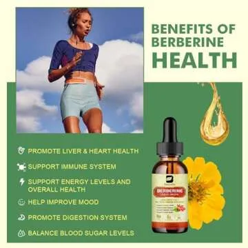 Berberine Supplement with Ceylon Cinnamon - Berberine Liquid Drops with Turmeric Curcumin, Ceylon Cinnamon, Bitter Melon, Berberine Phytosome for Digestion System, Immune Health Support -Vegetarian