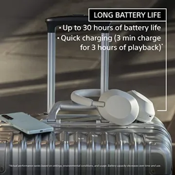 Sony WH-1000XM5 The Best Wireless Noise Canceling Headphones, Made Of Soft Fit Synthetic Leather, Integrated Processor V1, With 4 Beamforming Microphones, Up To 30-Hour Battery Life, Silver